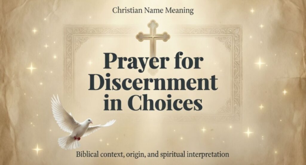 Prayer for Discernment in Choices