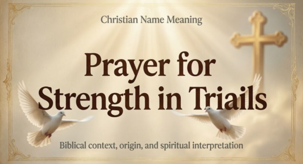 Prayer for Strength in Trials