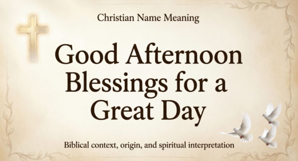 Good Afternoon Blessings for a Great Day