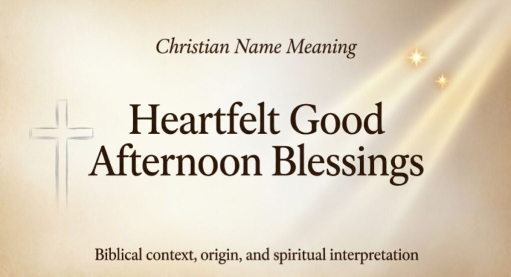 Heartfelt Good Afternoon Blessings