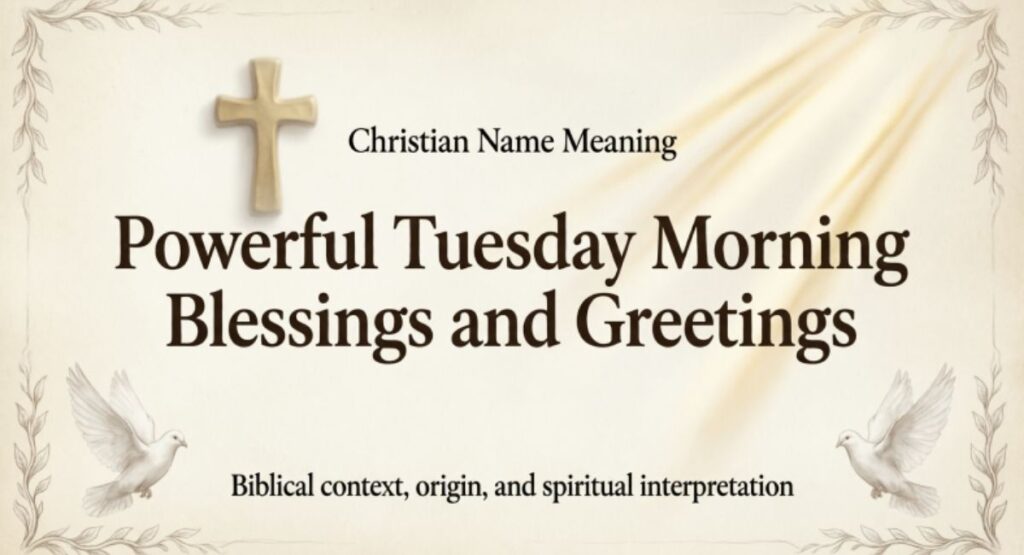 Powerful Tuesday Morning Blessings and Greetings