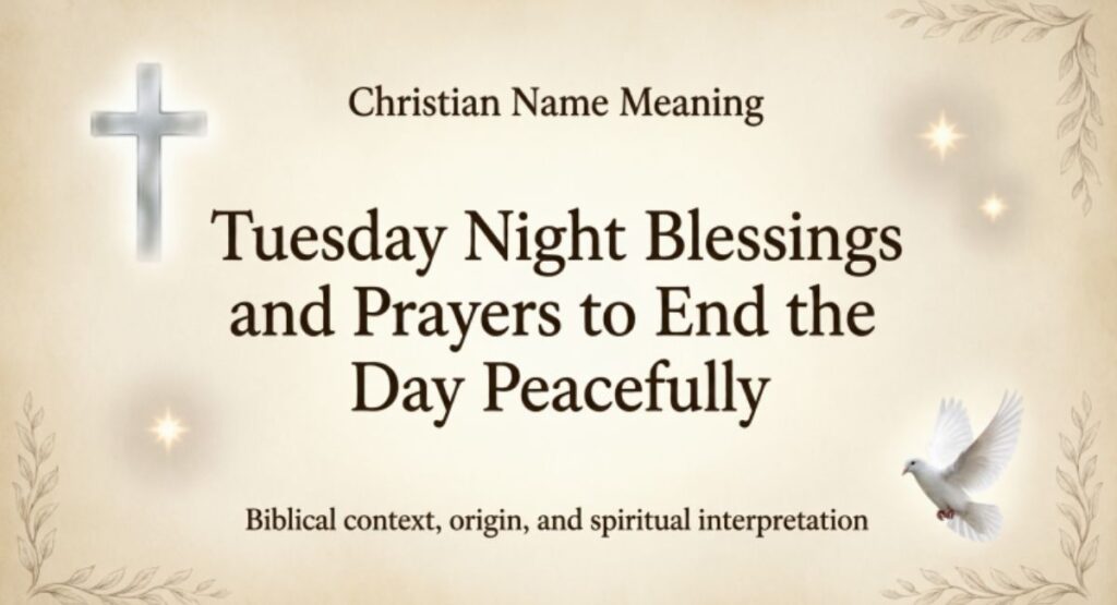 Tuesday Night Blessings and Prayers to End the Day Peacefully