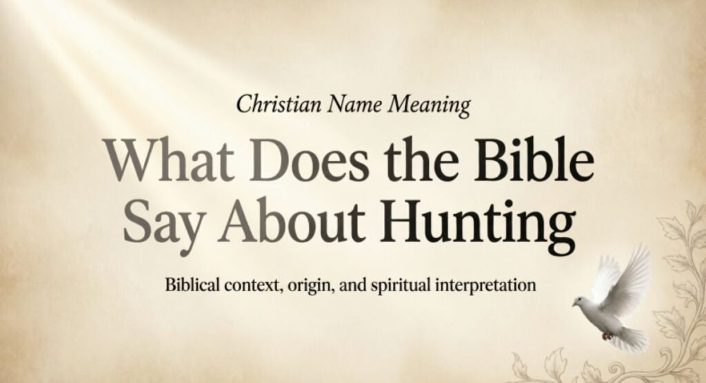 What Does the Bible Say About Hunting