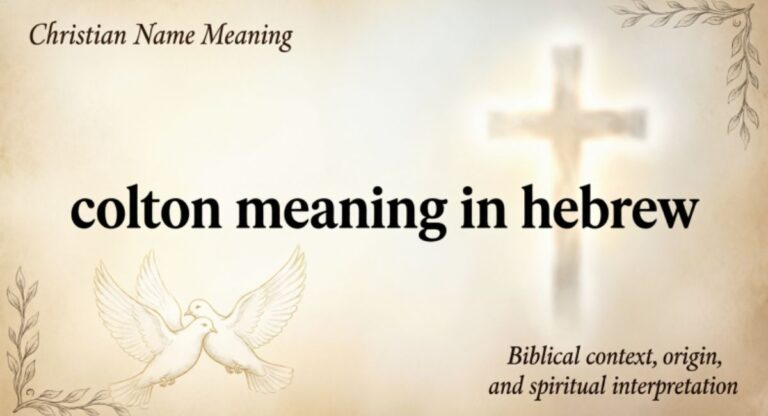 colton meaning in hebrew