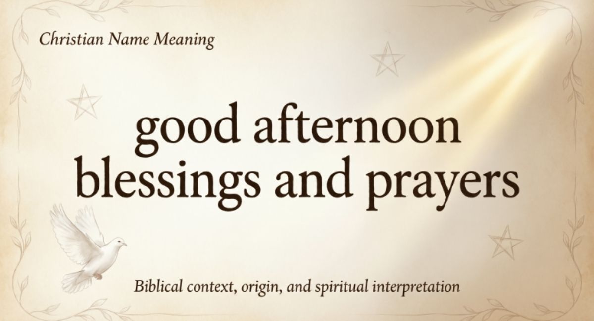 good afternoon blessings and prayers