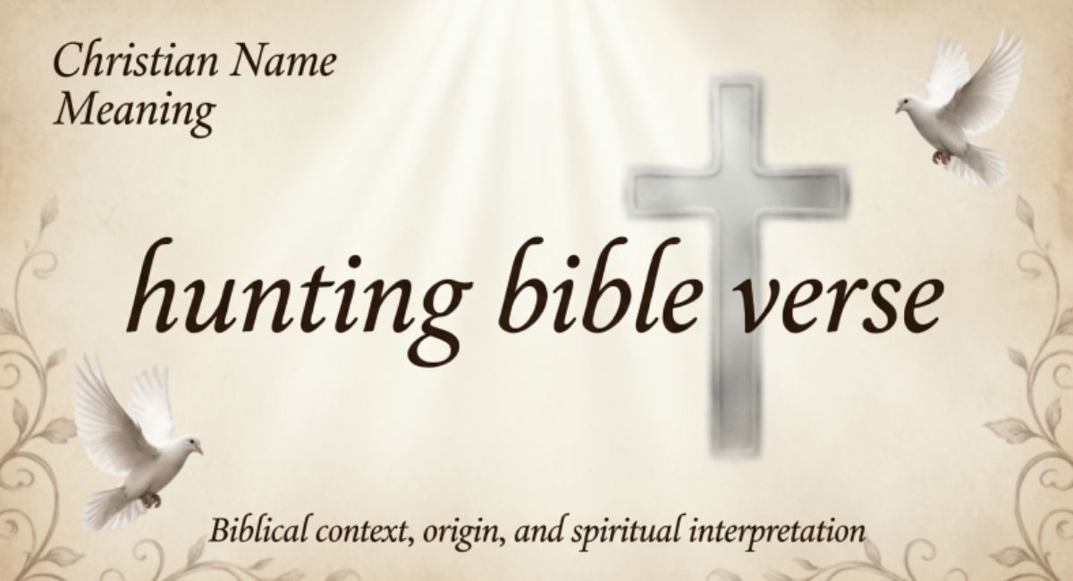 hunting bible verse