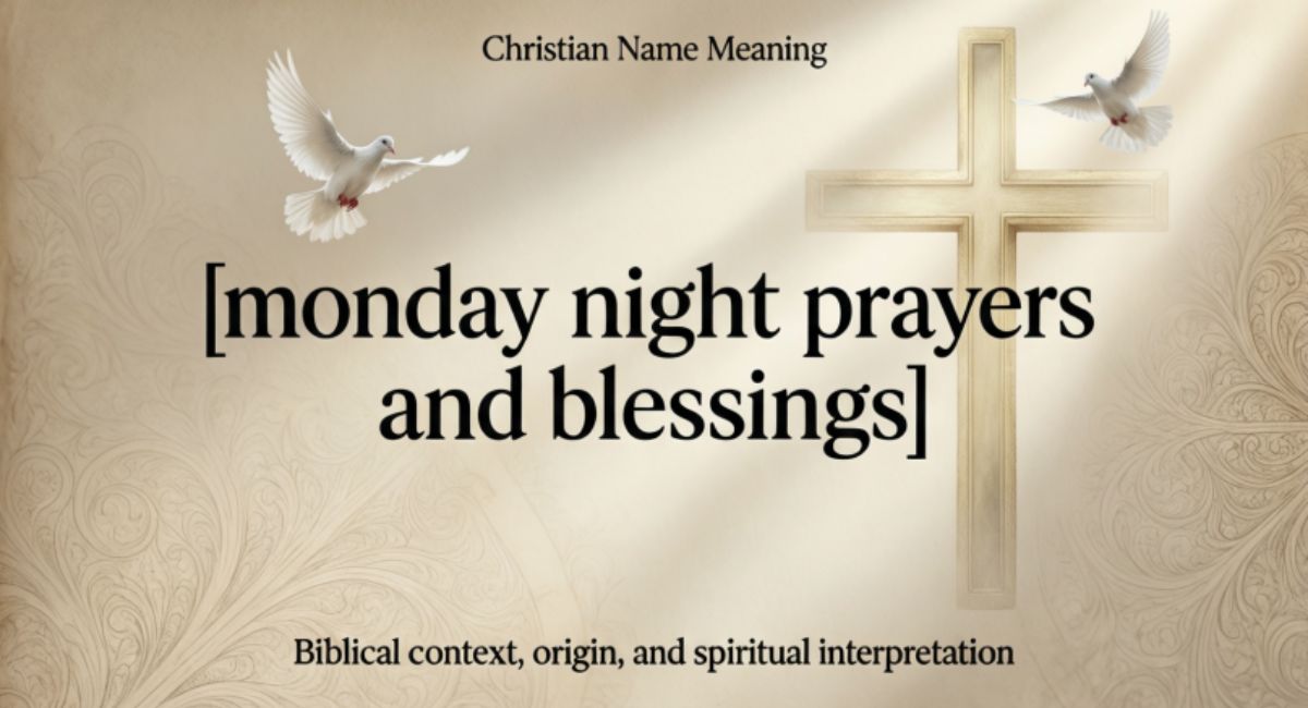 monday night prayers and blessings