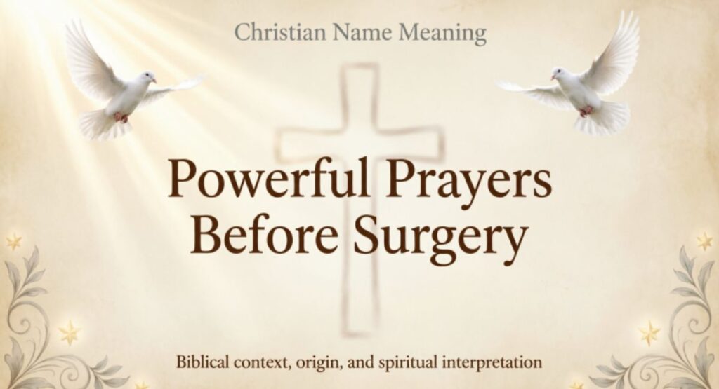 Powerful Prayers Before Surgery