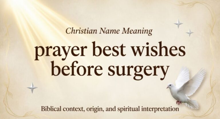 prayer best wishes before surgery