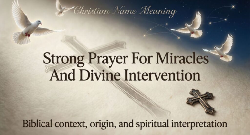 Strong Prayer For Miracles And Divine Intervention