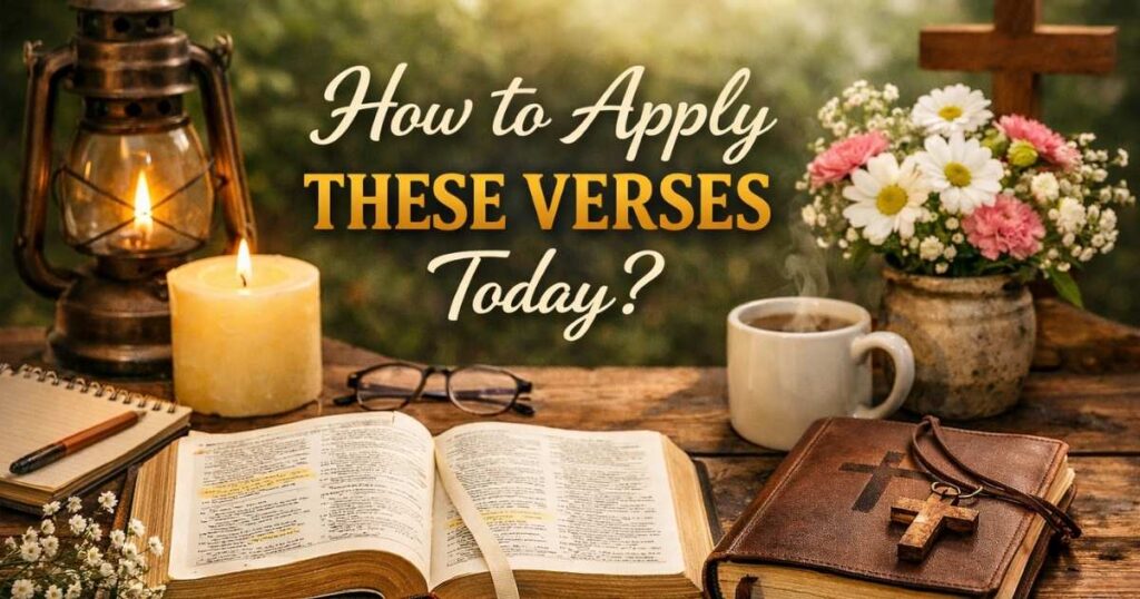 How to Apply These Verses Today?