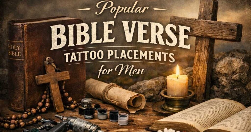 Popular Bible Verse Tattoo Placements for Men