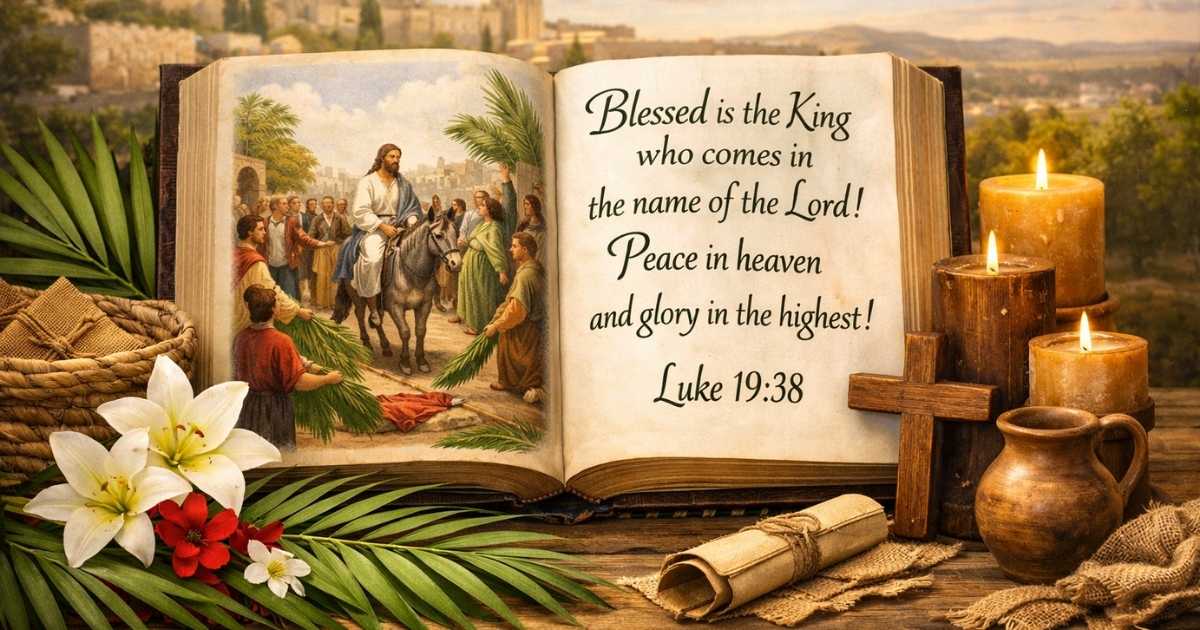 palm sunday bible verses luke