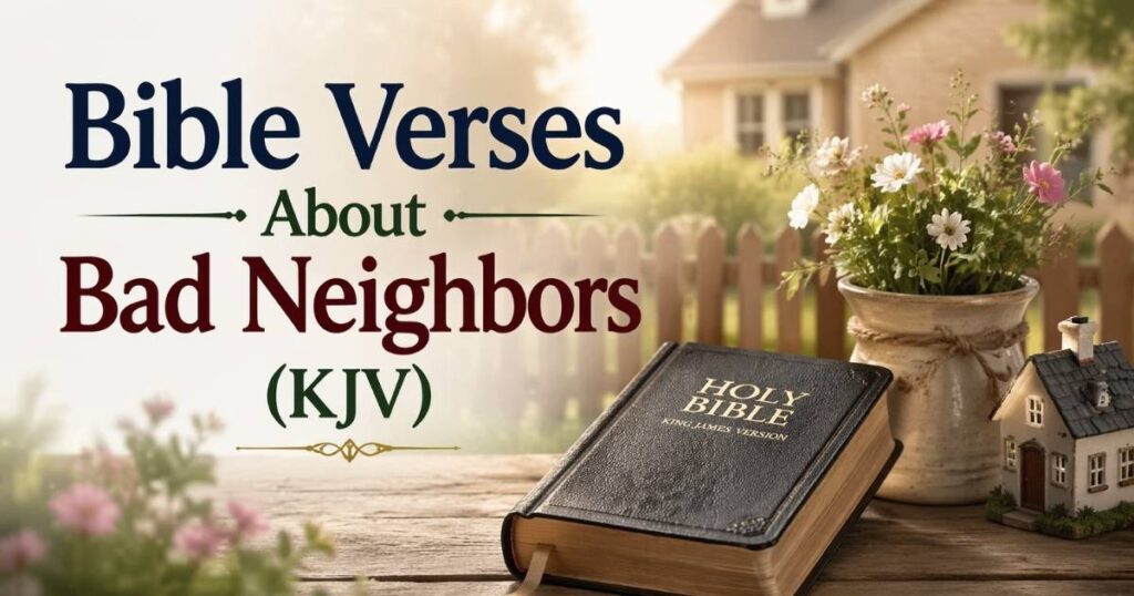 Bible Verses About Bad Neighbors (KJV)