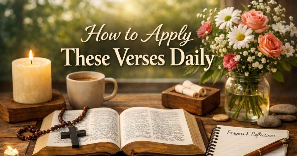 How to Apply These Verses Daily