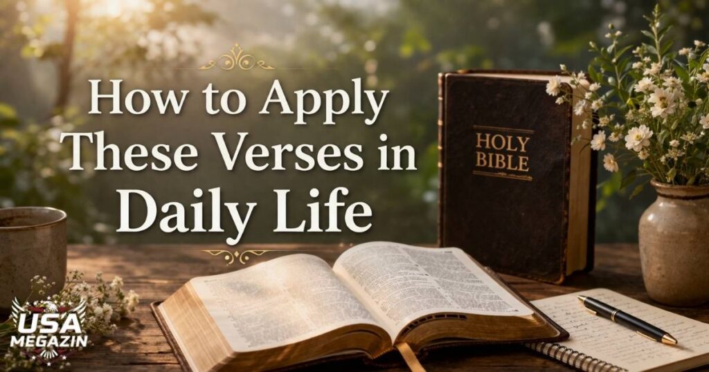 How to Apply These Verses in Daily Life