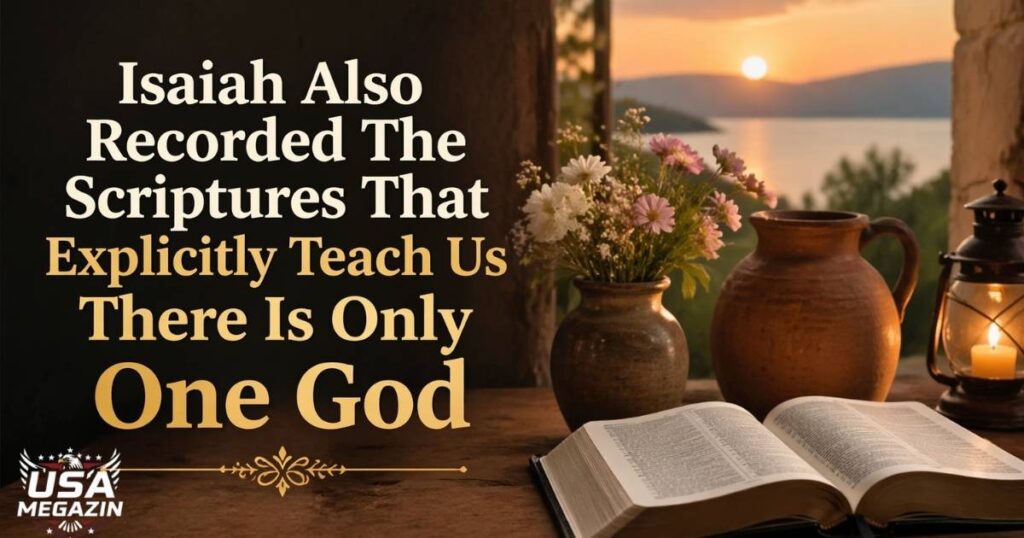 Isaiah Also Recorded The Scriptures That Explicitly Teach Us There Is Only One God