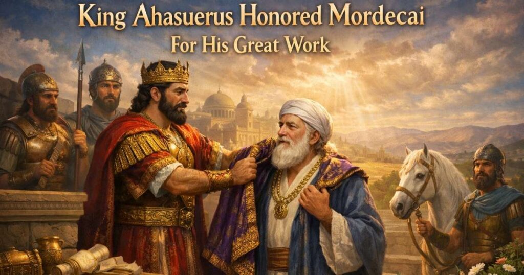 King Ahasuerus Honored Mordecai For His Great Work