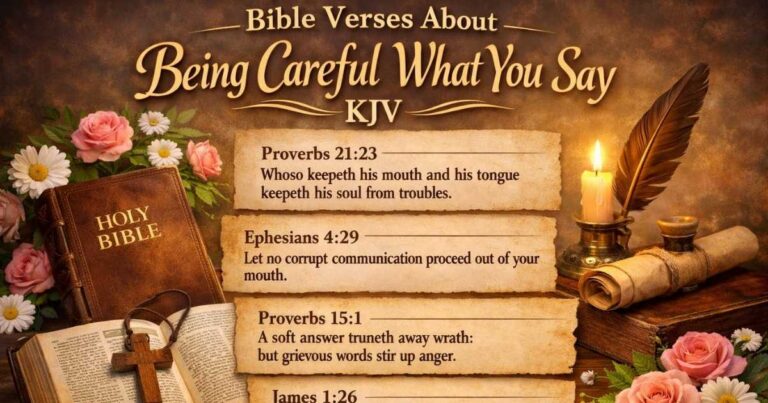 bible verses about being careful what you say kjv