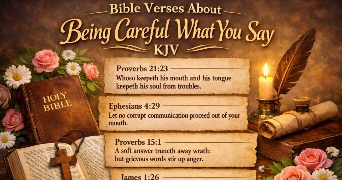 bible verses about being careful what you say kjv