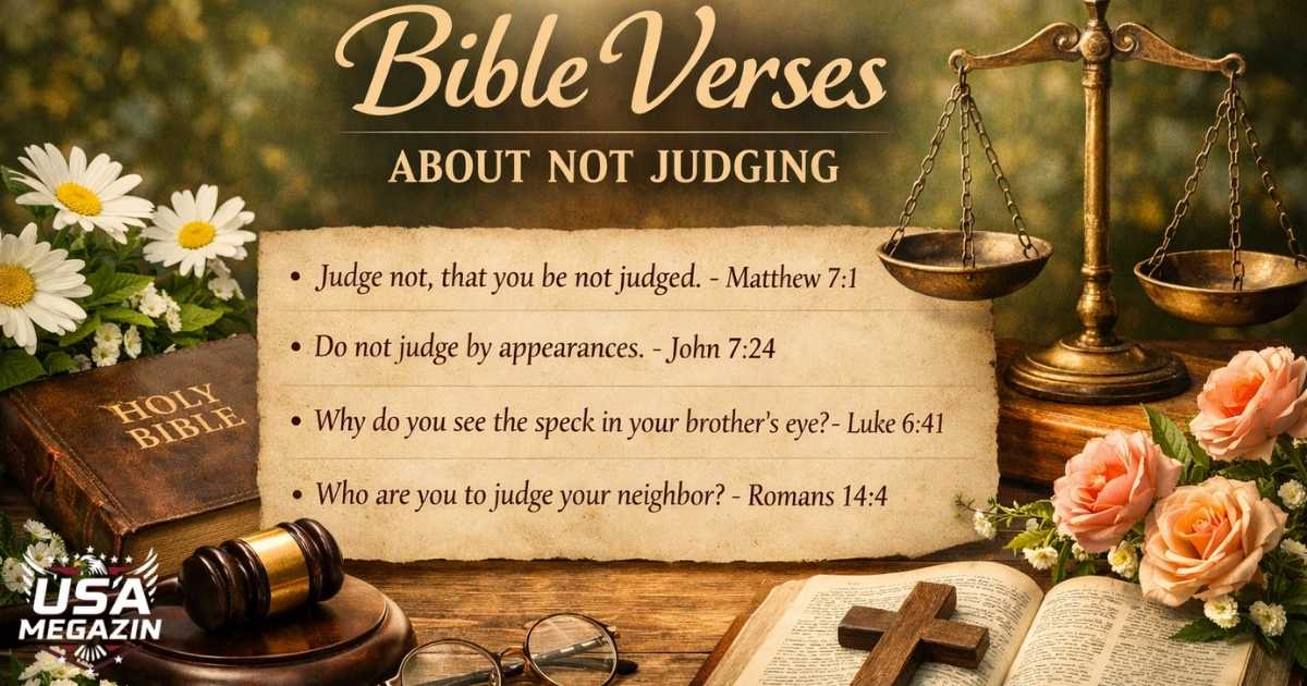 bible verses about not judging