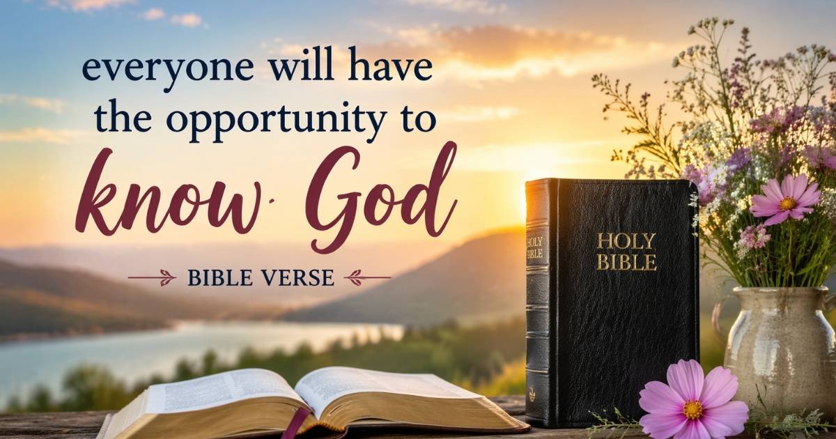 everyone will have the opportunity to know god bible verse