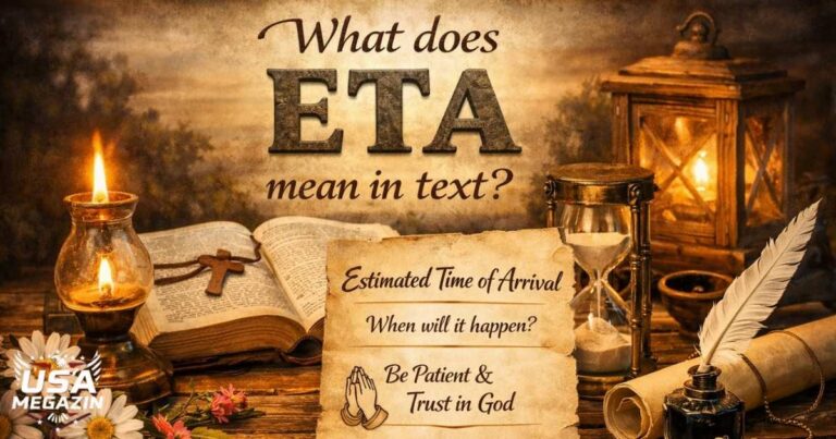 what does eta mean in text